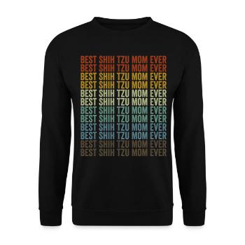 Meilleure mère Shih Tzu Jamais Shih Tzu Chiens - Sweat-shirt Unisexe - noir - Devant - Alina (178cm) & Michal (187cm)
