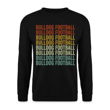 Bulldog Football Bulldog Lovers Football - Unisex Sweatshirt - black - Front - Alina (178cm) & Michal (187cm)