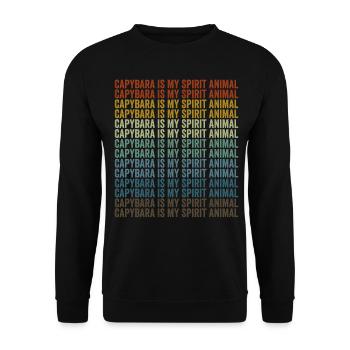 Capybara is my spirit animal Capybara - Unisex Sweatshirt - black - Front - Alina (178cm) & Michal (187cm)