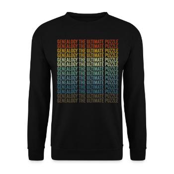 Genealogy The Ultimate Puzzle Genealogy - Unisex Sweatshirt - black - Front - Alina (178cm) & Michal (187cm)