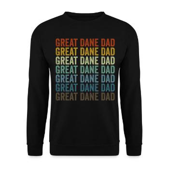 Great Dane Papa Great Dane dog lovers - Unisex Sweatshirt - black - Front - Alina (178cm) & Michal (187cm)