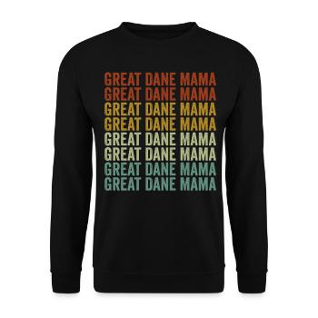 Great Dane Mama Great Dane dog lovers - Unisex Sweatshirt - black - Front - Alina (178cm) & Michal (187cm)