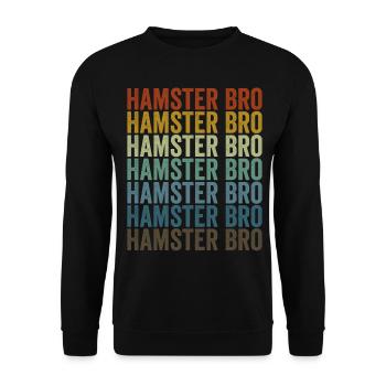 Hamster Bro Hamster Lover Brother - Unisex Sweatshirt - black - Front - Alina (178cm) & Michal (187cm)