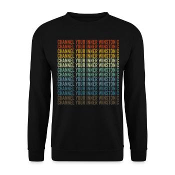 Channel your inner Winston C Winston C - Unisex Sweatshirt - black - Front - Alina (178cm) & Michal (187cm)