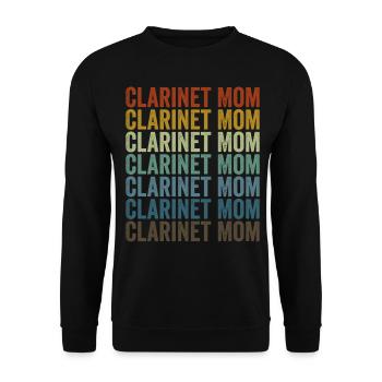 Clarinette Maman Clarinette Joueuse Maman - Sweat-shirt Unisexe - noir - Devant - Alina (178cm) & Michal (187cm)