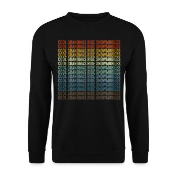 Cool mamies conduisant une motoneige - Sweat-shirt Unisexe - noir - Devant - Alina (178cm) & Michal (187cm)