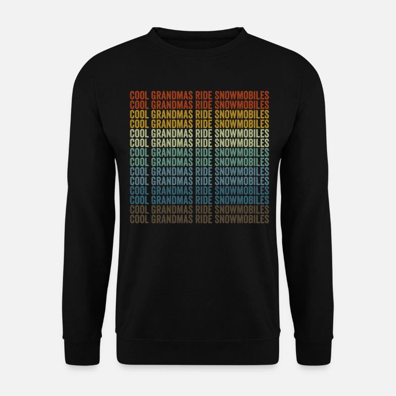 Cool grannies driving snowmobile snowmobile - Unisex Sweatshirt - black