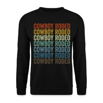 Cowboy Rodeo Rodeo Western Country Bull Rider - Unisex Pullover - Schwarz - Vorne - Alina (178cm) & Michal (187cm)