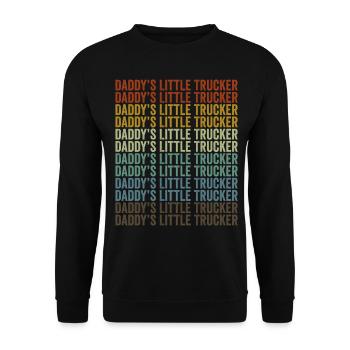 Daddys kleiner Trucker Trucker Trucker Fahrer - Unisex Pullover - Schwarz - Vorne - Alina (178cm) & Michal (187cm)