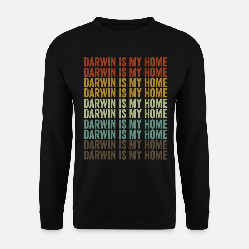 Darwin ist meine Heimat Charles Darwin Evolution A - Unisex Pullover - Schwarz