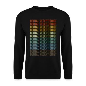 Zahnarzthelferin Zahnärztin Kieferorthopädin Stude - Unisex Pullover - Schwarz - Vorne - Alina (178cm) & Michal (187cm)