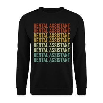 Dental Assistant Dentist Orthodontist Student - Unisex Sweatshirt - black - Front - Alina (178cm) & Michal (187cm)