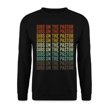 Dibs On The Pastor Christian Pastor Kirchenführ - Unisex Sweatshirt - black - Front - Alina (178cm) & Michal (187cm)