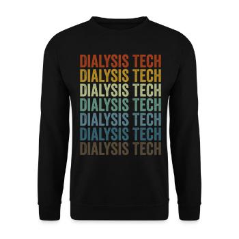 Dialyse-Techniker Dialyse-Techniker Leopard Print - Unisex Pullover - Schwarz - Vorne - Alina (178cm) & Michal (187cm)