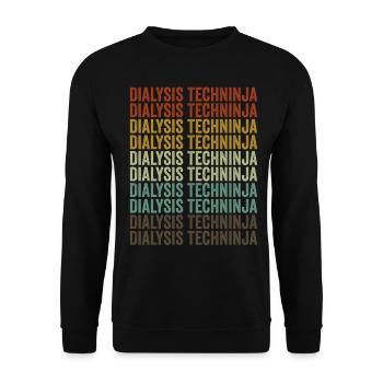 Dialyse-Techniker-Ninja Dialyse-Techniker-Ninja - Unisex Pullover - Schwarz - Vorne - Alina (178cm) & Michal (187cm)