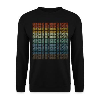 Curling is the bacon of the sport Speck Curler - Unisex Sweatshirt - black - Front - Alina (178cm) & Michal (187cm)