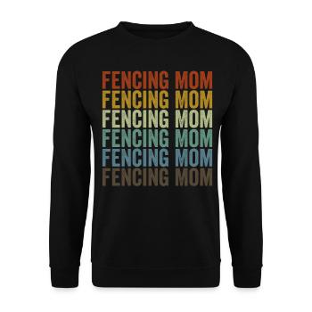 Fencing Mama Fencing Foil Sabre Mama Fencer - Unisex Sweatshirt - black - Front - Alina (178cm) & Michal (187cm)