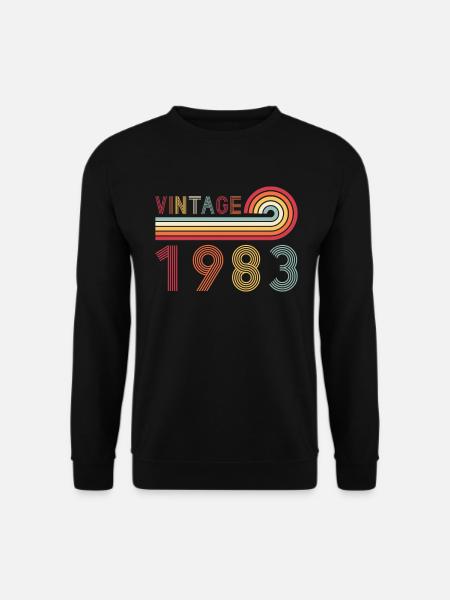 Funny Vintage Born in 1983 Geburtstag - Unisex Pullover - Schwarz