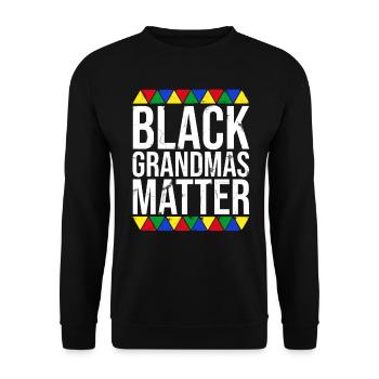 Black Grannies Matte Black Mois - Sweat-shirt Unisexe - noir - Devant - Alina (178cm) & Michal (187cm)
