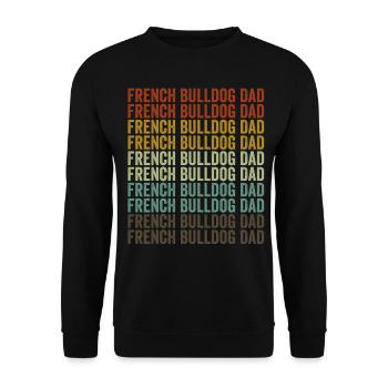 French Bulldog Papa Bulldog lover Fr - Unisex Sweatshirt - black - Front - Alina (178cm) & Michal (187cm)