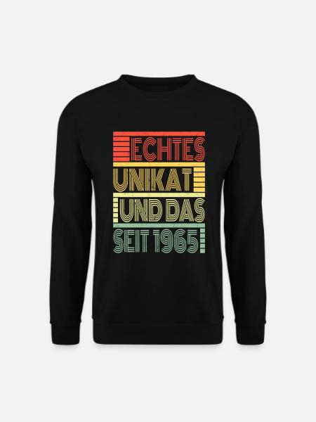 Echtes Unikat Seit 1965 Geboren 1965 Geburtstag - Unisex Pullover - Schwarz
