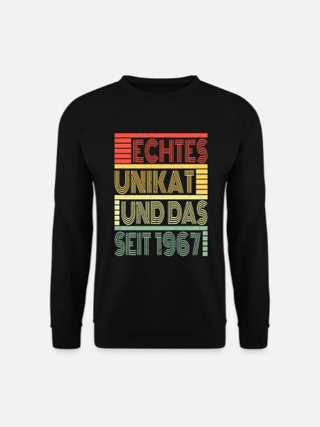 Echtes Unikat Seit 1967 Geboren 1967 Geburtstag - Unisex Pullover - Schwarz