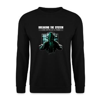 Breaking The System One Byte At A Time for Ethical - Unisex Pullover - Schwarz - Vorne - Alina (178cm) & Michal (187cm)