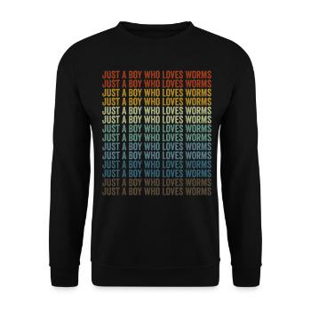Nur ein Junge, der Würmer liebt Vermiculture - Unisex Pullover - Schwarz - Vorne - Alina (178cm) & Michal (187cm)
