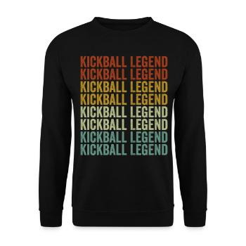 Kickball Legend Kickball Joueur - Sweat-shirt Unisexe - noir - Devant - Alina (178cm) & Michal (187cm)
