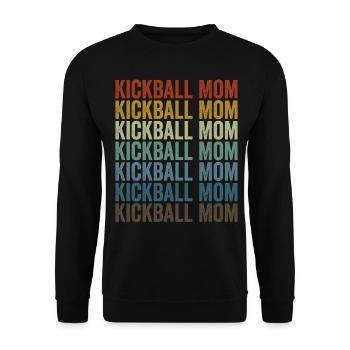 Kickball Mama Kickball Spieler Mama - Unisex Pullover - Schwarz - Vorne - Alina (178cm) & Michal (187cm)