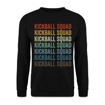 Kickball Squad Kickball Player - Sweat-shirt Unisexe - noir - Devant - Alina (178cm) & Michal (187cm)