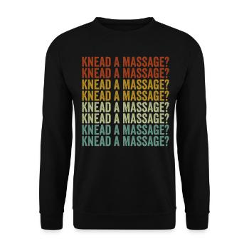 Kneading a massage? Massage therapist - Unisex Sweatshirt - black - Front - Alina (178cm) & Michal (187cm)