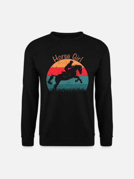 Horse Girl Pferde Reiten - Unisex Pullover - Schwarz