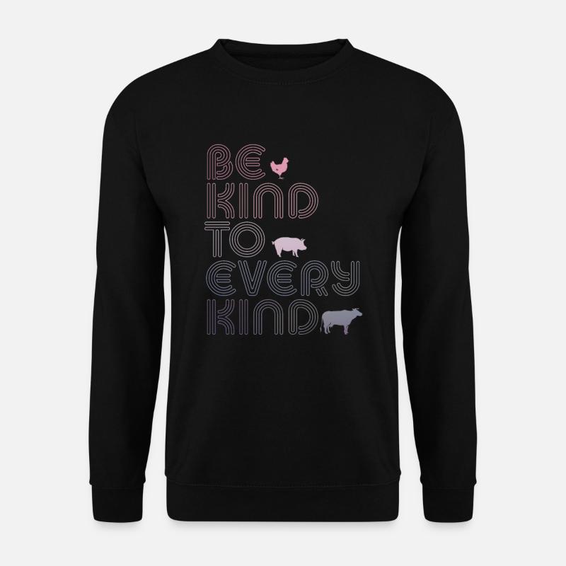 Be Kind To Every Kind Retro Vintage - Unisex Pullover - Schwarz