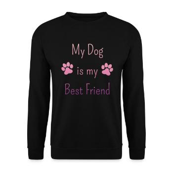 Mon chien est mon meilleur ami Plus drôle - Sweat-shirt Unisexe - noir - Devant - Alina (178cm) & Michal (187cm)