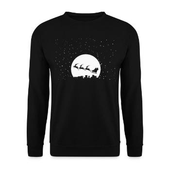 Santa Claus, Christmas - Unisex Sweatshirt - black - Front - Alina (178cm) & Michal (187cm)