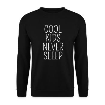 Lustiger Schlafanzug für Kleinkinder, - Unisex Pullover - Schwarz - Vorne - Alina (178cm) & Michal (187cm)
