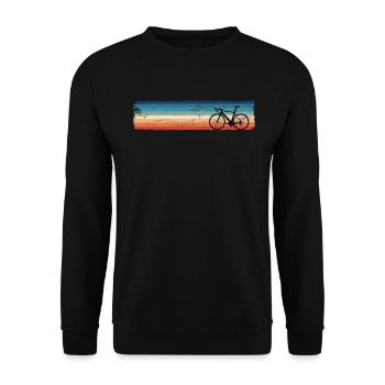 Vintage Bike Cycling Road Bike Retro - Unisex Sweatshirt - black - Front - Alina (178cm) & Michal (187cm)