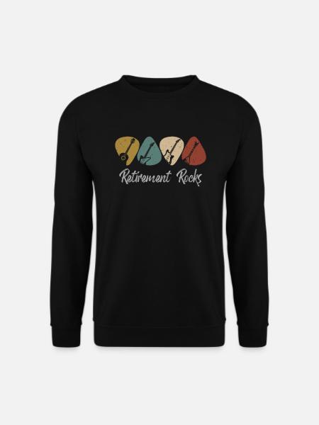 Retraite Rocks Guitare Plectrum pour - Sweat-shirt Unisexe - noir