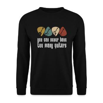You Can Never Have Too Many Guitars Bass - Unisex Sweatshirt - black - Front - Alina (178cm) & Michal (187cm)