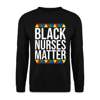 Schwarze Krankenschwestern Matter Black - Unisex Pullover - Schwarz - Vorne - Alina (178cm) & Michal (187cm)