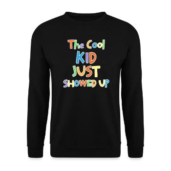 L’enfant cool vient d’arriver - drôle - Sweat-shirt Unisexe - noir - Devant - Alina (178cm) & Michal (187cm)