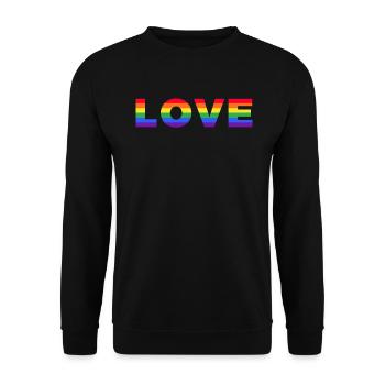 L’amour dans le drapeau arc-en-ciel, Couleurs, LGBTQ + - Sweat-shirt Unisexe - noir - Devant - Alina (178cm) & Michal (187cm)