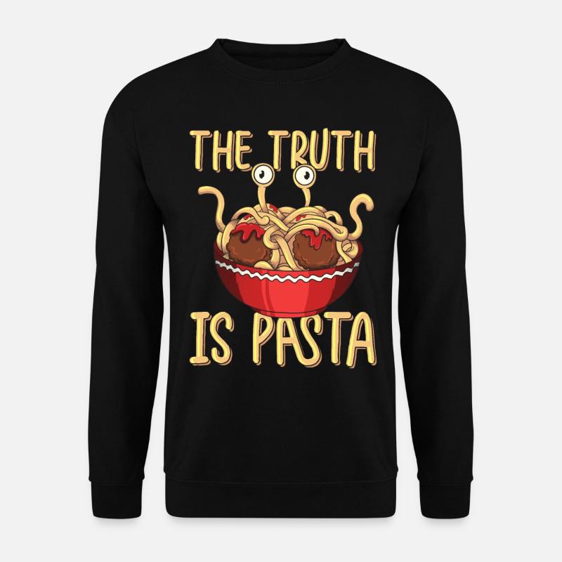 Fliegendes Spaghettimonster FSM - Unisex Pullover - Schwarz