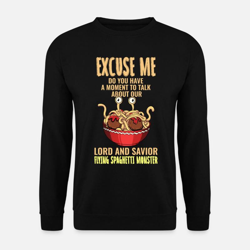 Fliegendes Spaghettimonster FSM Pastafari Pastafar - Unisex Pullover - Schwarz