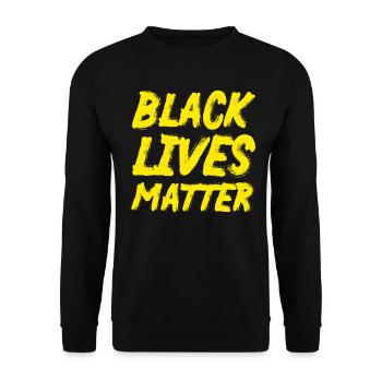 Black Lives Matter BLM Letters - Unisex Sweatshirt - black - Front - Alina (178cm) & Michal (187cm)