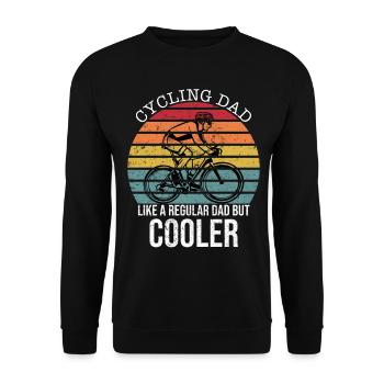 Cycling Dad Like A Regular Dad But - Unisex Sweatshirt - black - Front - Alina (178cm) & Michal (187cm)