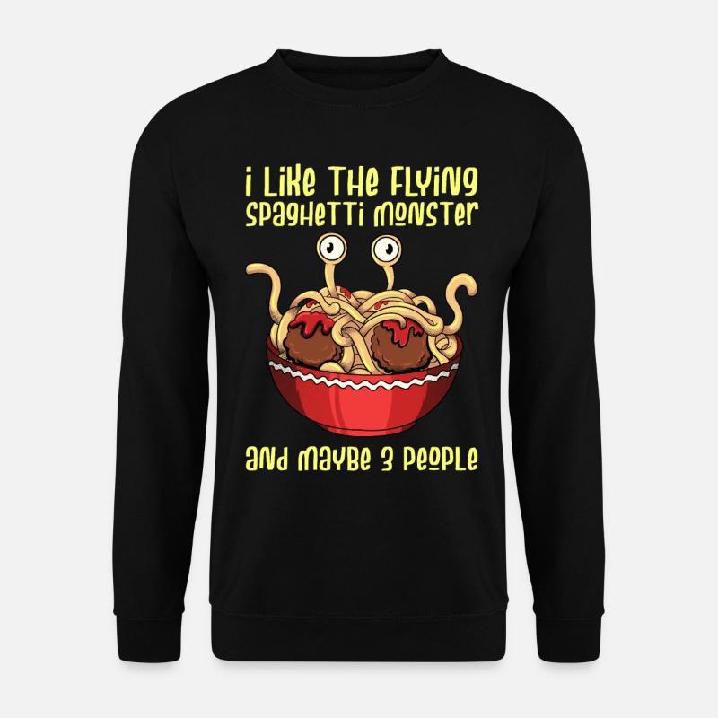 Fliegendes Spaghettimonster Pastafari Pastafari - Unisex Pullover - Schwarz