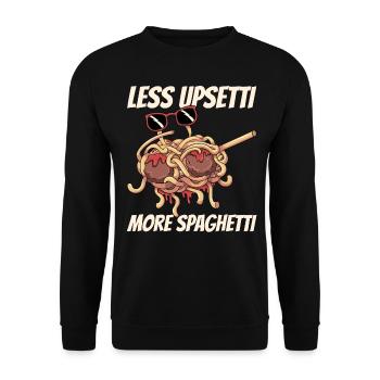 Dab Flying Spaghetti Monster - Unisex Sweatshirt - black - Front - Alina (178cm) & Michal (187cm)