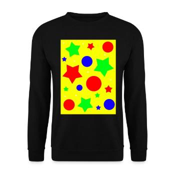 Clowncore Aesthetic Pattern - Unisex Pullover - Schwarz - Vorne - Alina (178cm) & Michal (187cm)